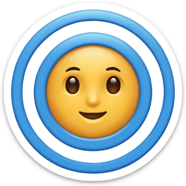 Chulo blanco  dentro de un círculo azul sticker