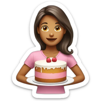 Gâteau sur fille sticker