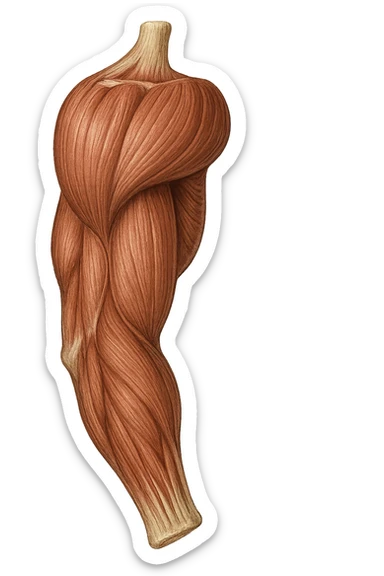 tricipite visto anatomicamente  sticker