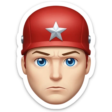 captain america face sticker