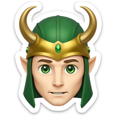 loki with a mischievous look  sticker