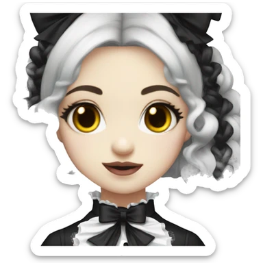 gothic lolita girl sticker