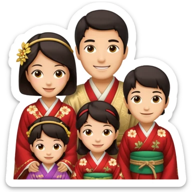 japan family sticker