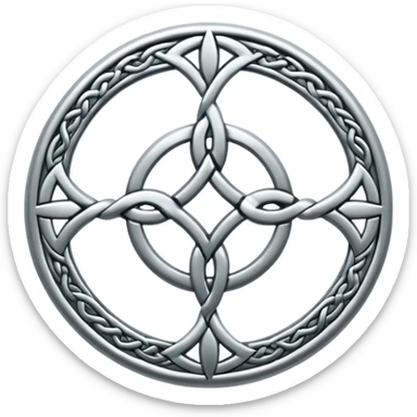 Silver Celtic circles sticker