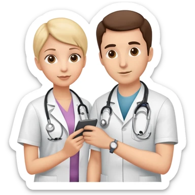 Cancer screening with doctor examining patient with stethoscope, medical check-up sticker