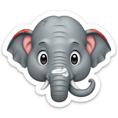 care de elefante llorando sticker
