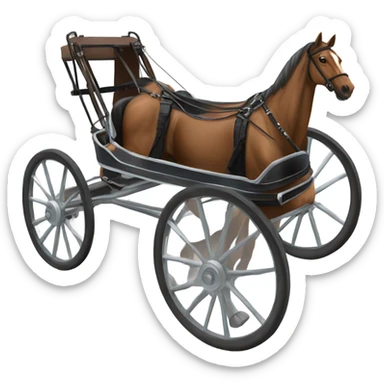 harness racing cart sticker