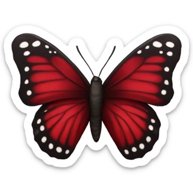 Dark Red butterfly  sticker