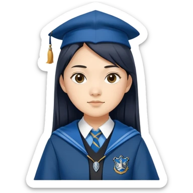 Cho Chang in harry potter, wear hogwarts Ravenclaw uniform sticker