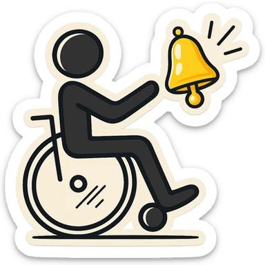 Make the bell yellow, keep the rest unchanged, preserve transparency. sticker