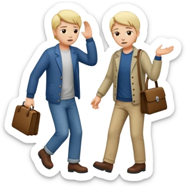 Someone helping otherone drunk friend walk home sticker