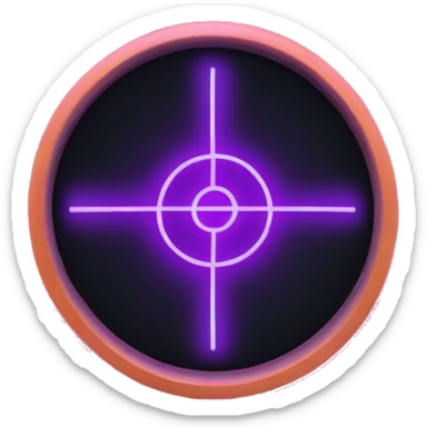 crosshair glowing neon sticker