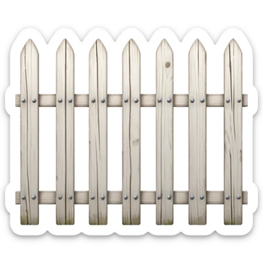 White fence sticker