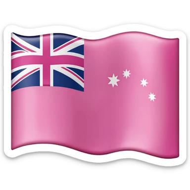 Pink Australian Flag sticker