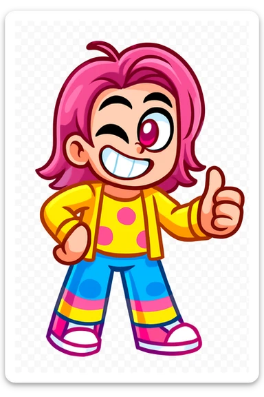 Extract every character from the picture. there is  5 character. So i need total 5 images of the character including the clothes and accessories they are wearing, and place on a transparent background. Keep the original style and appearance exactly the same. and separately give me the each character picture

 sticker