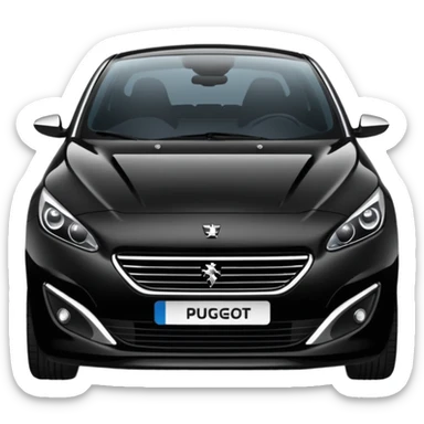 Siyah peugeod sticker