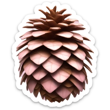 pale pink pinecone  sticker