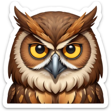 Old owl commander sticker