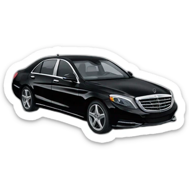black mercedes benz s class sticker