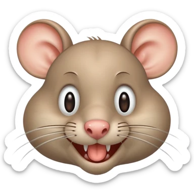 Rat drooling meme sticker sticker
