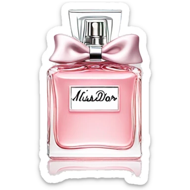 Light pink Miss Dior perfume with bow sticker