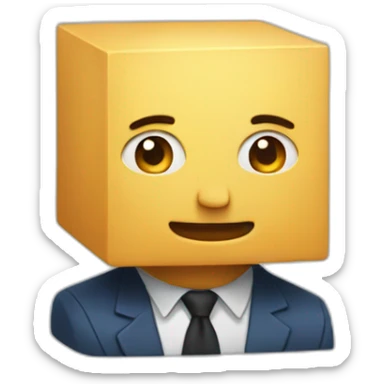A cubic man sticker