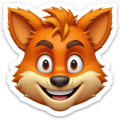 friendly crash bandicoot sticker