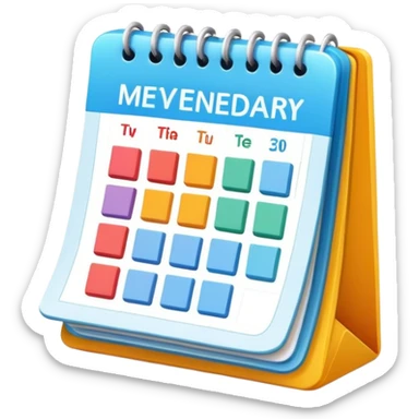 calendar tetris with meeting blocks sticker