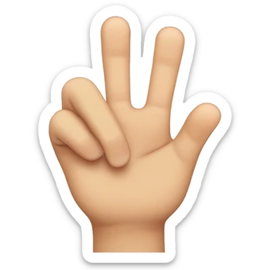 your thumb is between your index finger and your middle finger sticker