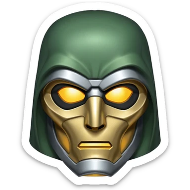 Doctor Doom silver mask sticker