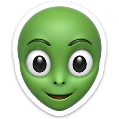Alien x emoji sticker