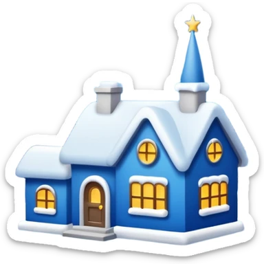 Blue Christmas Night  sticker