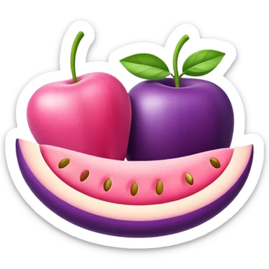 Healthy food  : 3d Icon with color of D0B8FF
 sticker