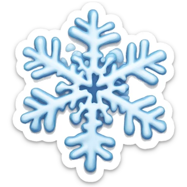 Melting snowflake sticker