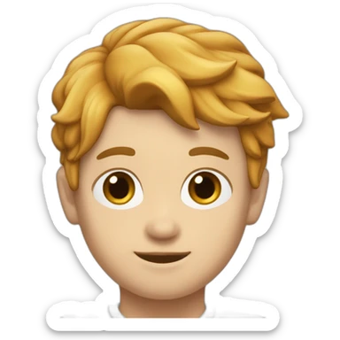 Garçon blanc avec les cheveux court et roux sticker