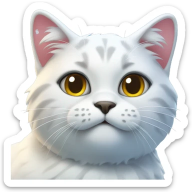 Cat on ice loud  sticker