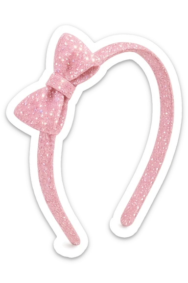girly sparkling headband, cute, shiny, no background sticker