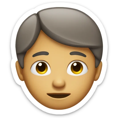 Closed eyes with neutral mouth sticker