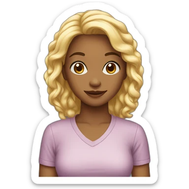 Young pretty woman sticker