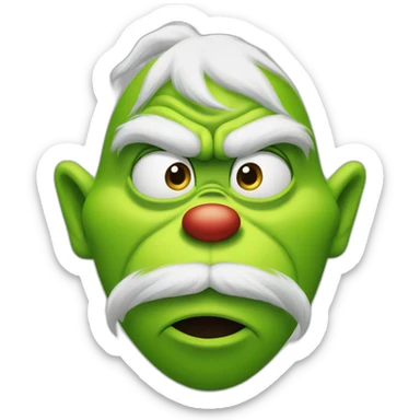 grinch-face sticker