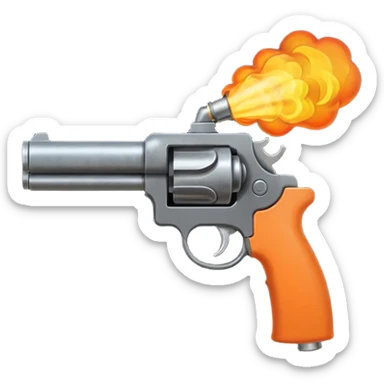 gun firing from nozzle sticker