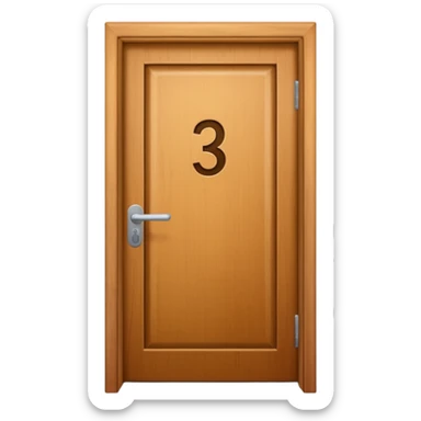 hotel room door number  wood sticker