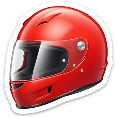Make a emoji of a red race helmet  sticker