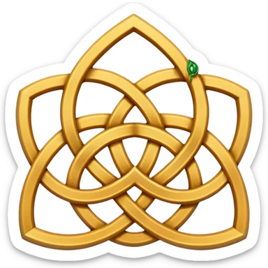 White Celtic trinity knot sticker
