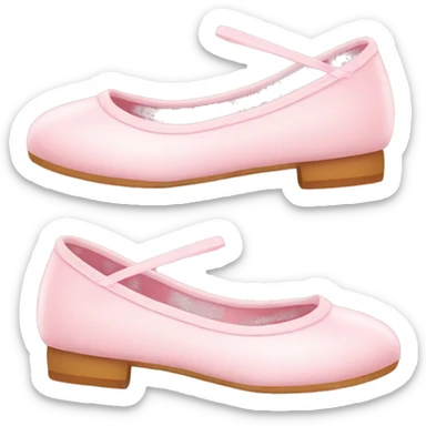 Cute pastel pink ballerina shoes sticker