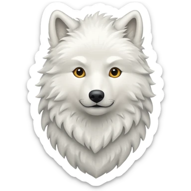 White wolf emoji sticker