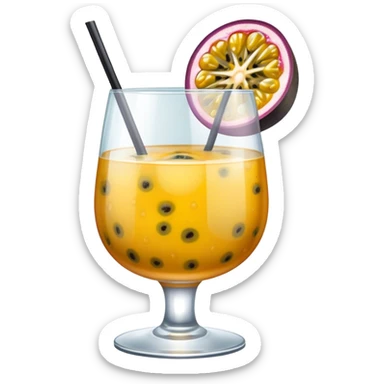 Passionfruit cocktail, no straw sticker