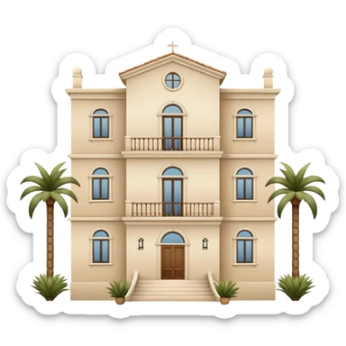 white 3 floor villa sticker