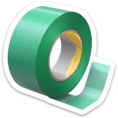 make light Green wide tape rolling on the floor sticker