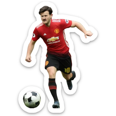 maguire missing a tackle at manchester united sticker